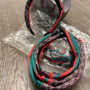 Green and Brown Patterned Headbands(5)